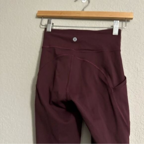 Lululemon Invigorate High-Rise Legging 25"Cassis Burgundy Size 2 - Picture 8 of 14